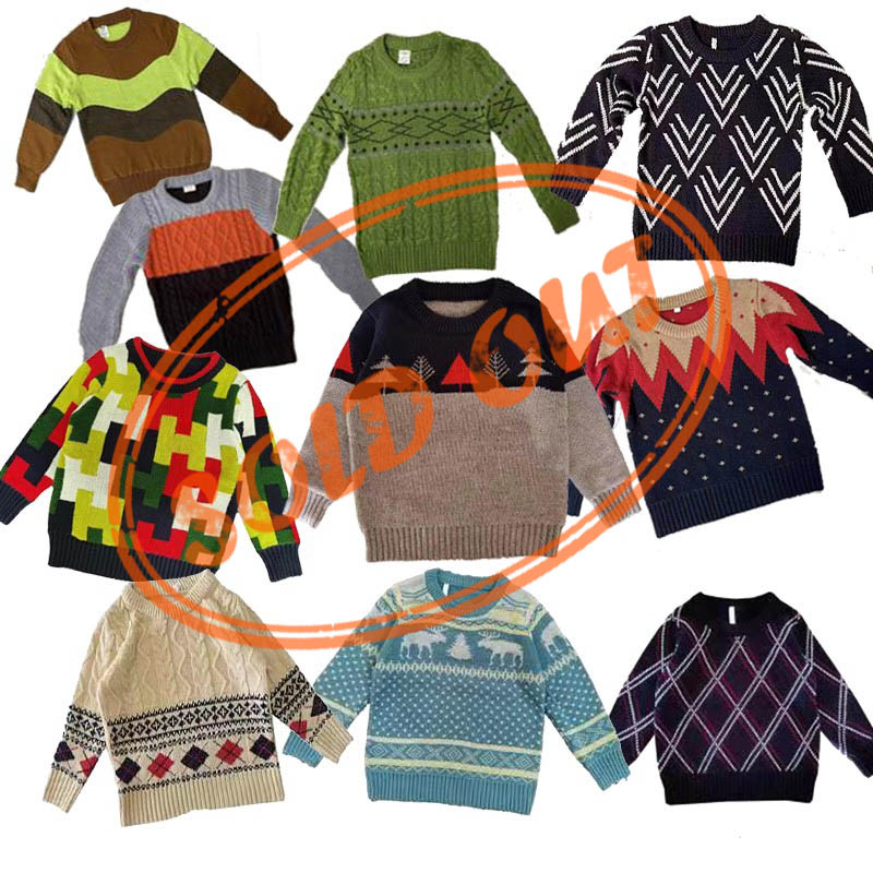 Closeout Stock Lot Kids ذات العلامات التجارية البلوزات الملونة