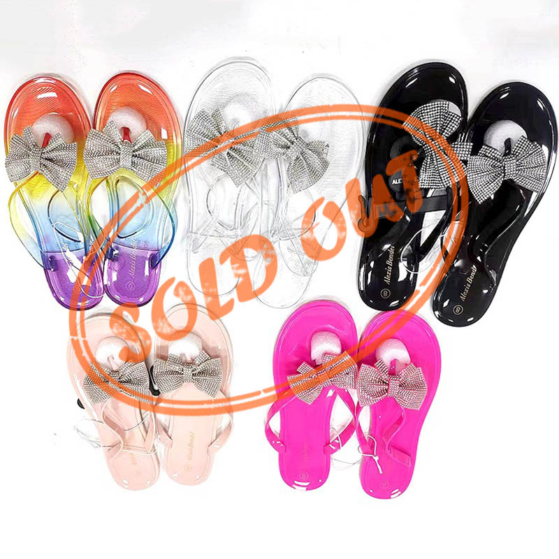 Order cancellation female summer casual PVC transparent flip flops slippers