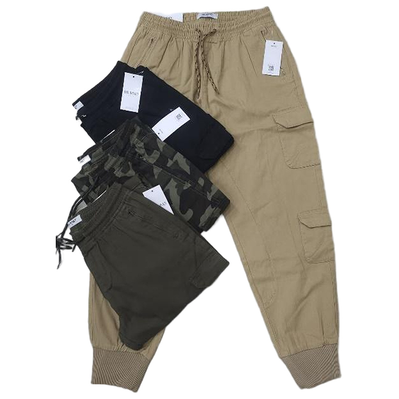 twill pants outfit stock