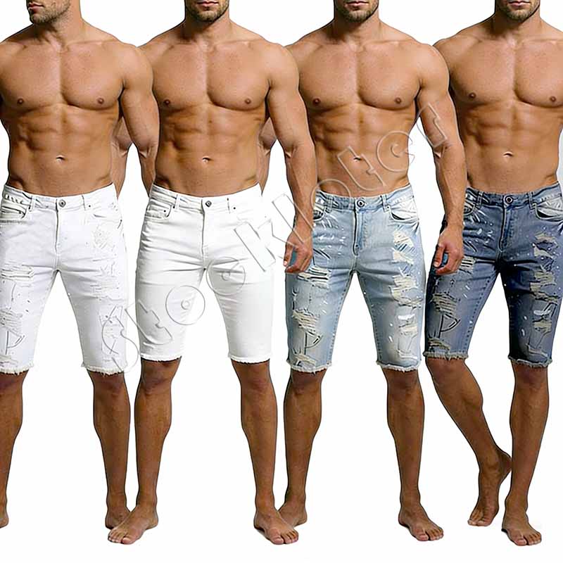 Dead stock mens ripped shorts