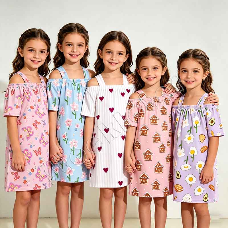Destock Girls Off Shoulder Dresses